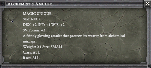 ALCHEMIST'S AMULET item card
